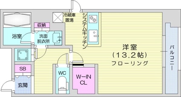 大通駅 徒歩2分 4階の物件間取画像